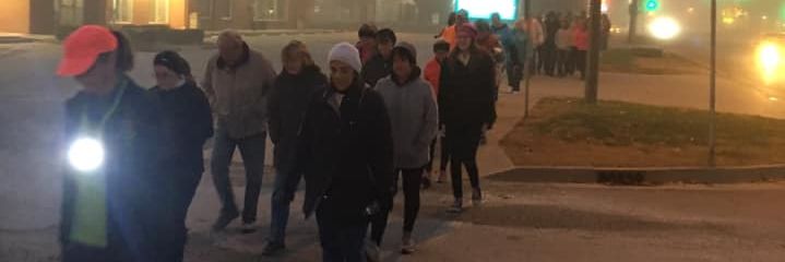 Scene from Inaugural Walk in 2018